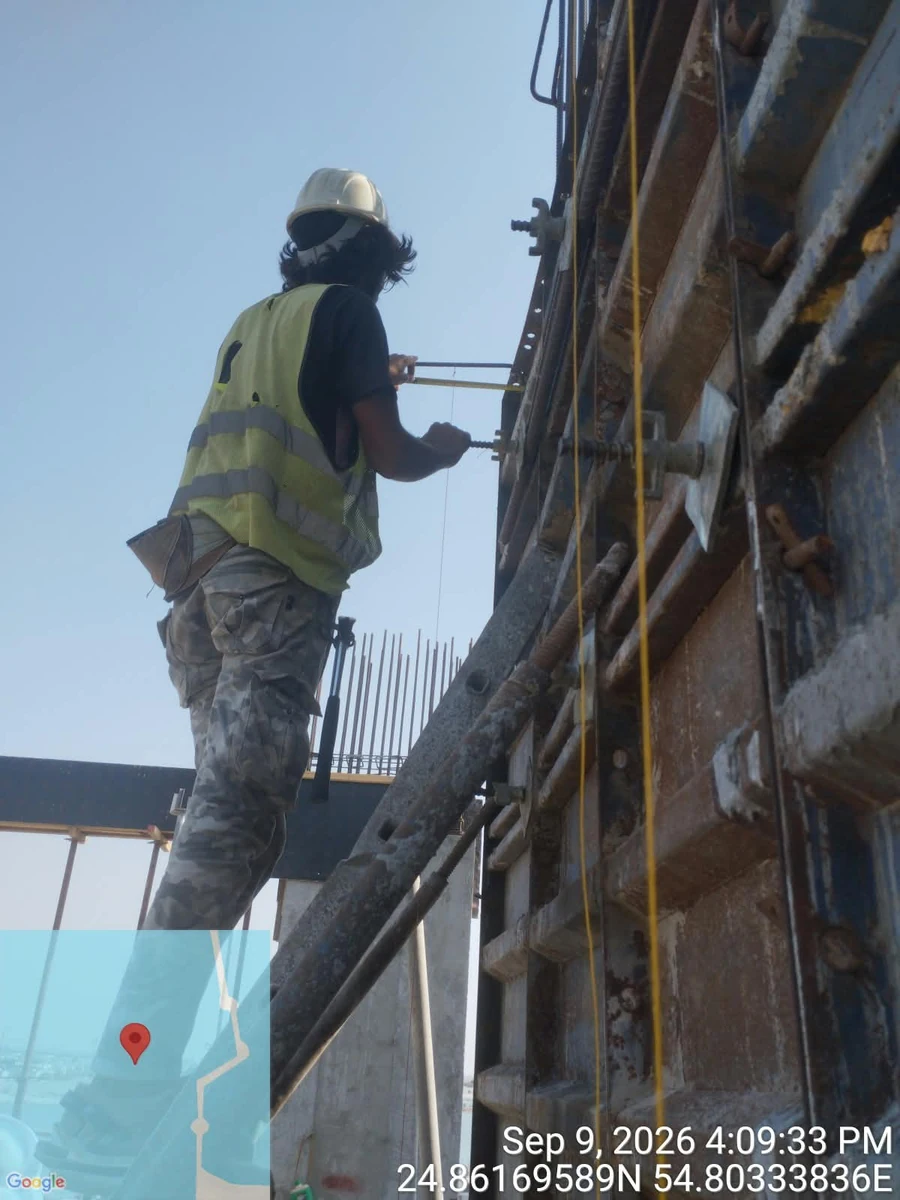 Formwork carpenter at work