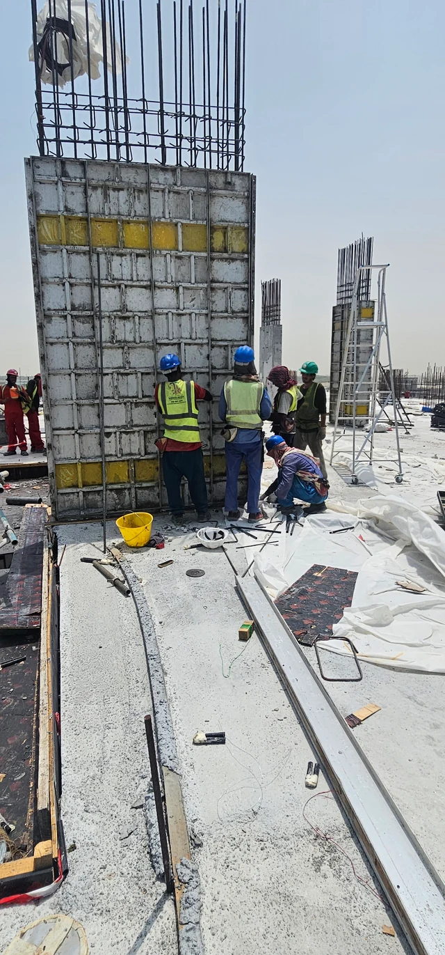 Wall shuttering — supplied project photograph